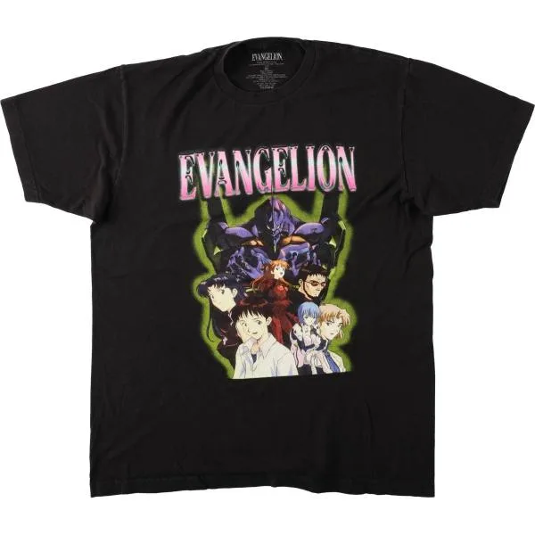 古着 EVANGELION エヴァンゲリオン アニメ キャラクタープリントTシャツ メンズM相当 /eaa662125
