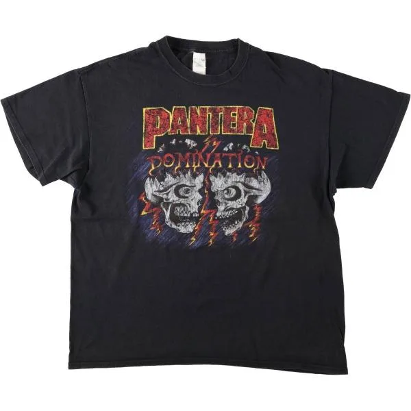 古着 ギルダン GILDAN PANTERA パンテラ ドクロ柄 スカル柄 バンドTシャツ バンT メンズXL相当 /eaa662297