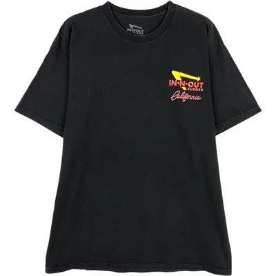 古着 IN-N-OUT BURGER インアンドアウトバーガー アドバタイジングTシャツ メンズL相当 /eaa662423