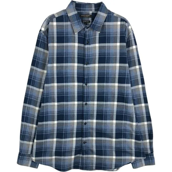 古着 バナナリパブリック BANANA REPUBLIC GRANT FIT 長袖 コットンチェックシャツ メンズXL相当 /eaa662852