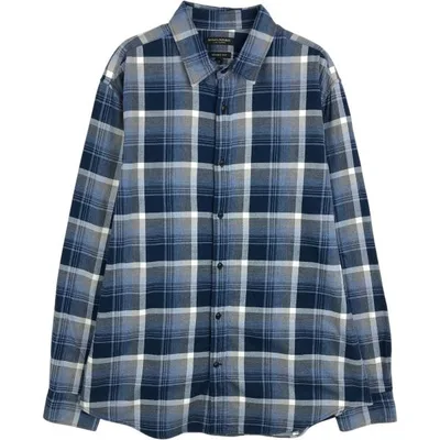古着 バナナリパブリック BANANA REPUBLIC GRANT FIT 長袖 コットンチェックシャツ メンズXL相当 /eaa662852