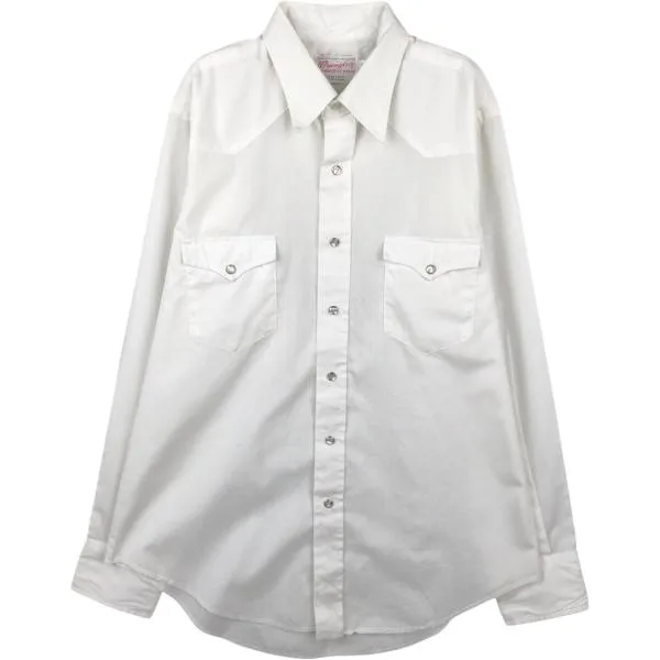 古着 70年代 ラングラー Wrangler 長袖 ウエスタンシャツ USA製 メンズL相当 ヴィンテージ /eaa663074