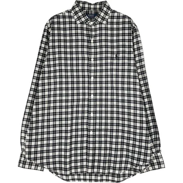 古着 ラルフローレン Ralph Lauren POLO RALPH LAUREN ワイドカラー 長袖 コットンチェックシャツ メンズL相当 /eaa663252