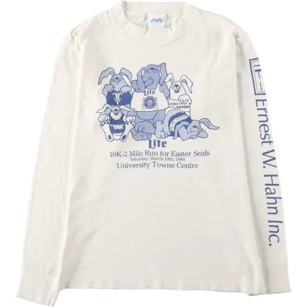古着 80年代 ロングTシャツ ロンT USA製 メンズS相当 ヴィンテージ /eaa665649