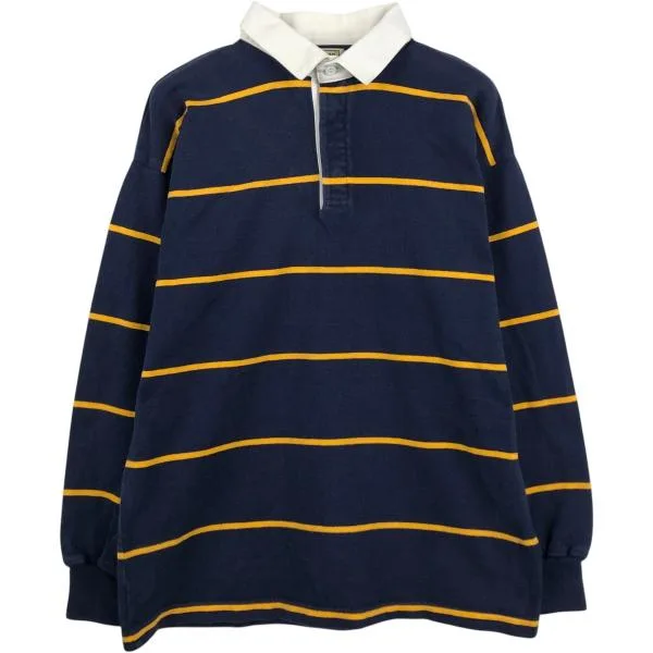 古着 90年代 エルエルビーン L.L.Bean ボーダー柄 長袖 ラガーシャツ メンズM相当 ヴィンテージ /eaa668822