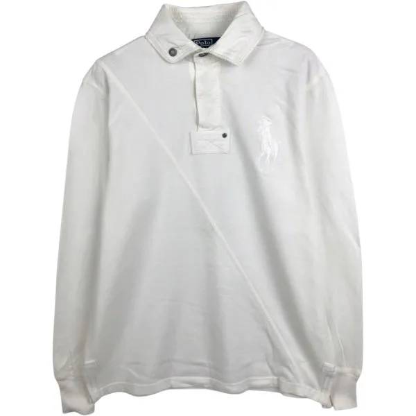 古着 ラルフローレン Ralph Lauren POLO by Ralph Lauren CUSTOM FIT ビッグポニー 長袖 ラガーシャツ メンズS相当 /eaa668855