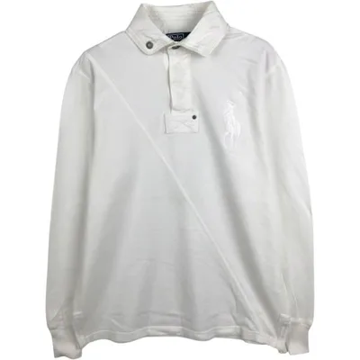 古着 ラルフローレン Ralph Lauren POLO by Ralph Lauren CUSTOM FIT ビッグポニー 長袖 ラガーシャツ メンズS相当 /eaa668855