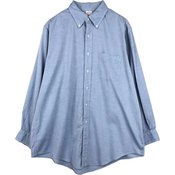 古着 ブルックスブラザーズ Brooks Brothers MAKERS 長袖 ボタンダウンシャツ USA製 メンズL相当 /eaa669131