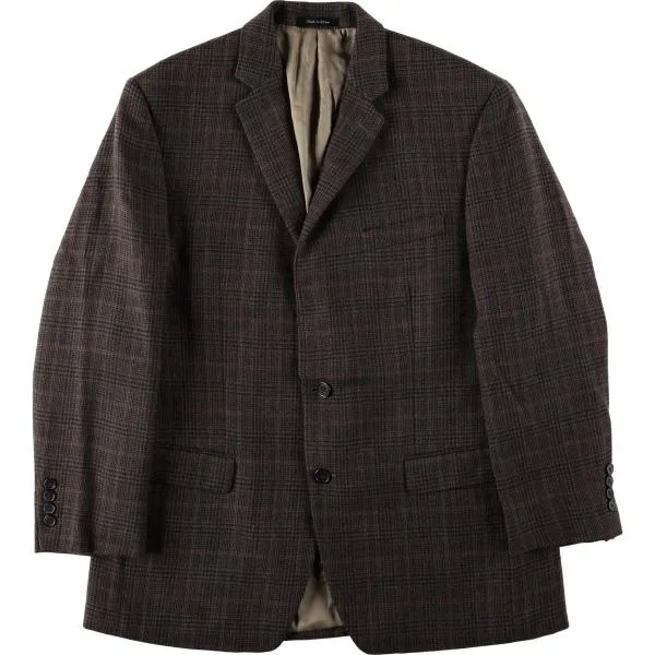 古着 ラルフローレン Ralph Lauren LAUREN ローレン チェック柄 ウールテーラードジャケット メンズL相当 /eaa669382
