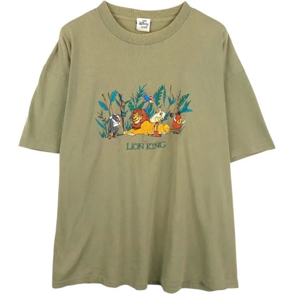 古着 90年代 ディズニー Disney THE LION KING ライオンキング キャラクタープリントTシャツ USA製 メンズXXL相当 ヴィンテージ /eaa672573