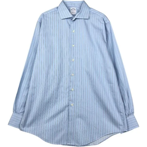 古着 00年代 ブルックスブラザーズ Brooks Brothers Est.1818 長袖 コットンストライプシャツ USA製 メンズL相当 /eaa673043