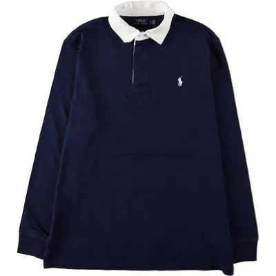 เสื้อผ้าเก่า Ralph Lauren POLO by Ralph Lauren CUSTOM FIT เสื้อรักบี้แขนยาวผู้ชาย L เทียบเท่า /eaa673238