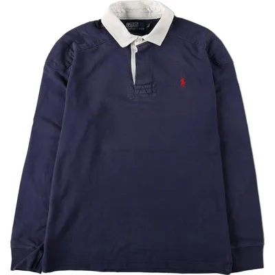 古着 ラルフローレン Ralph Lauren POLO by Ralph Lauren CUSTOM FIT 長袖 ラガーシャツ メンズL相当 /eaa673245