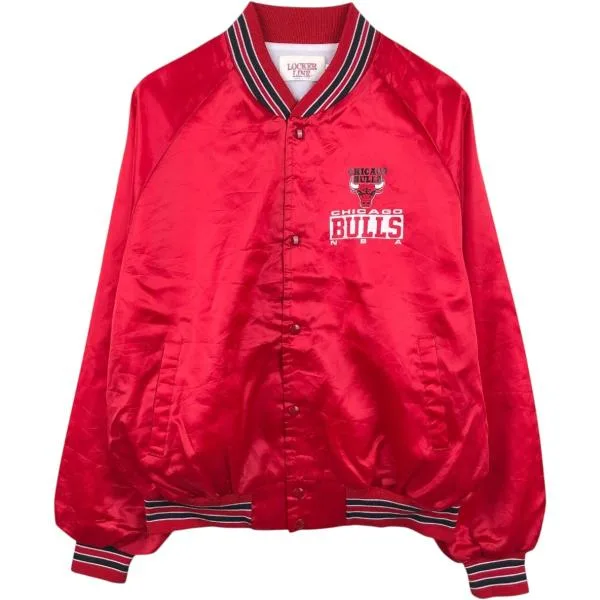 古着 LOCKER LINE NBA CHICAGOBULLS シカゴブルズ ナイロンブルゾン USA製 メンズXL相当 ヴィンテージ /eaa673379