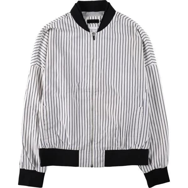 古着 00年代~ カルバンクライン Calvin klein ストライプ柄 ブルゾン メンズL相当 /eaa673440