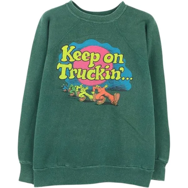 古着 Keep on Truckin プリントスウェットシャツ トレーナー メンズM相当 /eaa674600