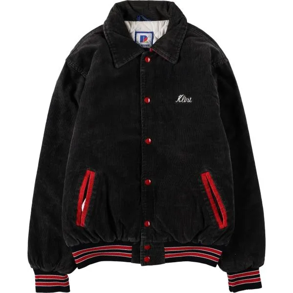 古着 80~90年代 RENNOC 襟付き 中綿入り コーデュロイボタンスタジャン バーシティジャケット USA製 メンズM相当 ヴィンテージ /eaa674733