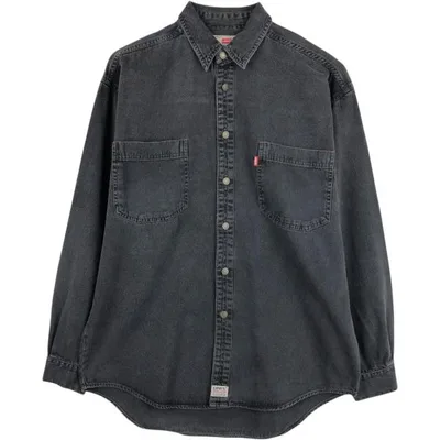 古着 リーバイス Levi's RED TAB 長袖 ブラックデニムシャツ メンズM相当 /eaa674883