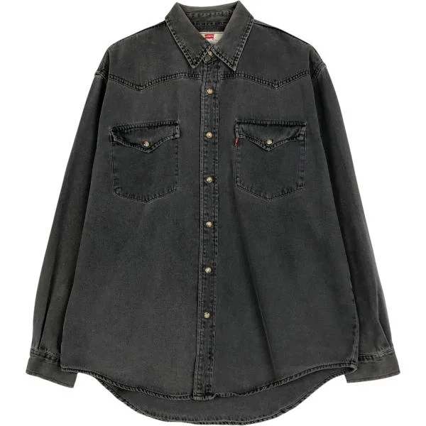 古着 リーバイス Levi's 長袖 デニムウエスタンシャツ メンズL相当 /eaa674893