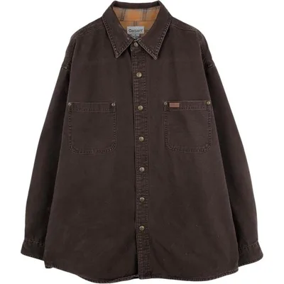 古着 カーハート Carhartt 長袖 ダックワークシャツ メンズL相当 /eaa674901