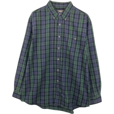 古着 ウールリッチ WOOLRICH ブラックウォッチチェック 長袖 ボタンダウン フランネルチェックシャツ メンズL相当 /eaa674905