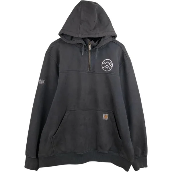 古着 カーハート Carhartt RAIN DEFENDER LOOSE FIT スウェットハーフジップパーカー メンズXL相当 /eaa675303