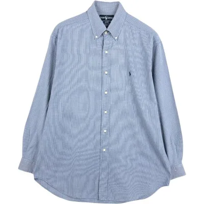 古着 ラルフローレン Ralph Lauren BLAIRE 長袖 ボタンダウンチェックシャツ メンズL相当 /eaa675378