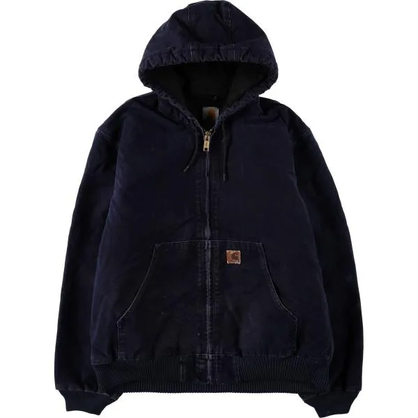 古着 カーハート Carhartt アクティブジャケット 中綿入り ダックフルジップパーカー メンズL相当 /eaa675579