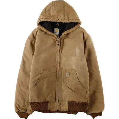 古着 カーハート Carhartt アクティブジャケット 中綿入り ダックフルジップパーカー メンズXL相当 /eaa675588