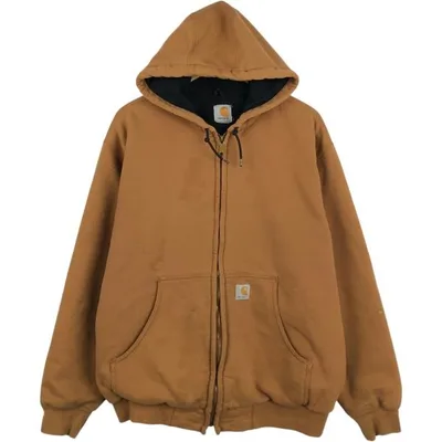 เสื้อผ้าเก่า เสื้อสเวตเตอร์ Carhartt เสื้อคลุมซิปเต็มผู้ชาย XXL เทียบเท่า /eaa675913
