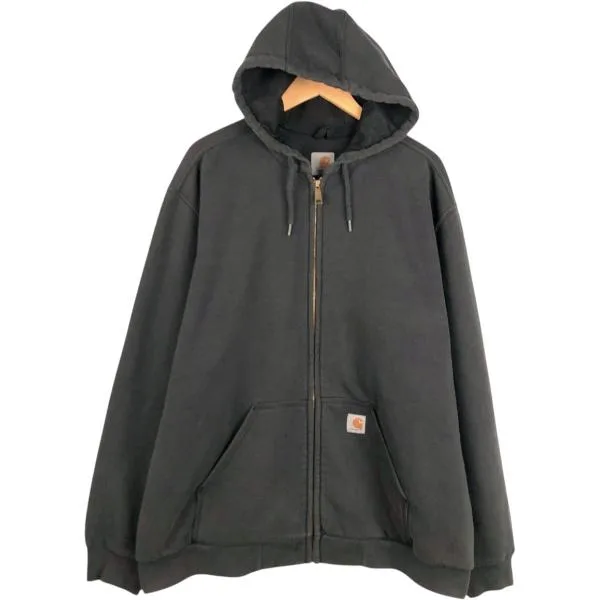 古着 カーハート Carhartt RAIN DEFENDER レインディフェンダー スウェットフルジップパーカー メンズXL相当 /eaa676020