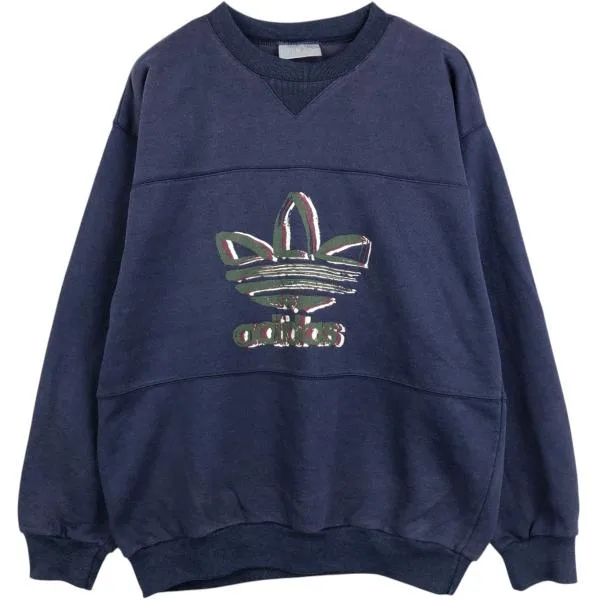 古着 80年代 アディダス adidas ロゴスウェットシャツ トレーナー メンズM相当 ヴィンテージ /eaa676329