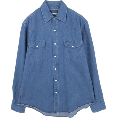 古着 ラングラー Wrangler 長袖 デニムウエスタンシャツ メンズL相当 /eaa676392
