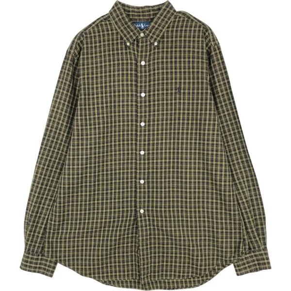 古着 ラルフローレン Ralph Lauren CLASSIC FIT クラシックフィット 長袖 ボタンダウンチェックシャツ メンズL相当 /eaa676403