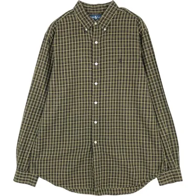 古着 ラルフローレン Ralph Lauren CLASSIC FIT クラシックフィット 長袖 ボタンダウンチェックシャツ メンズL相当 /eaa676403