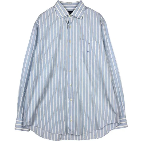 古着 バーバリー Burberry's LONDON ストライプ柄 長袖 コットンストライプシャツ スペイン製 メンズXL相当 ワイドカラー /eaa676493