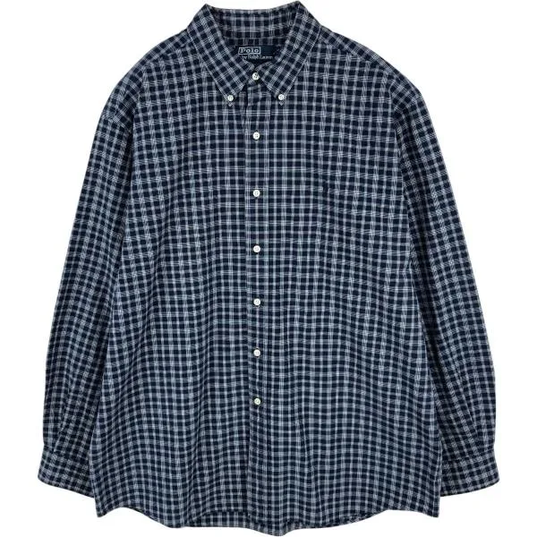 古着 ラルフローレン Ralph Lauren ELLINGTON 長袖 ボタンダウンチェックシャツ メンズXL相当 /eaa676513