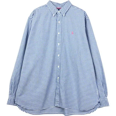 古着 ラルフローレン Ralph Lauren CLASSIC FIT 長袖 ボタンダウンチェックシャツ メンズXL相当 /eaa676516