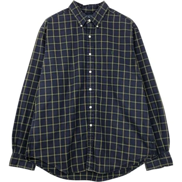 古着 ラルフローレン Ralph Lauren CLASSIC FIT 長袖 ボタンダウンチェックシャツ メンズXL相当 /eaa676529