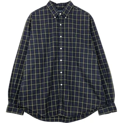 古着 ラルフローレン Ralph Lauren CLASSIC FIT 長袖 ボタンダウンチェックシャツ メンズXL相当 /eaa676529