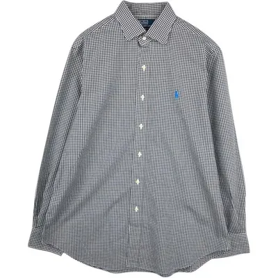 古着 ラルフローレン POLO by Ralph Lauren REGENT ワイドカラー ギンガムチェック 長袖 チェックシャツ メンズL相当 /eaa676531