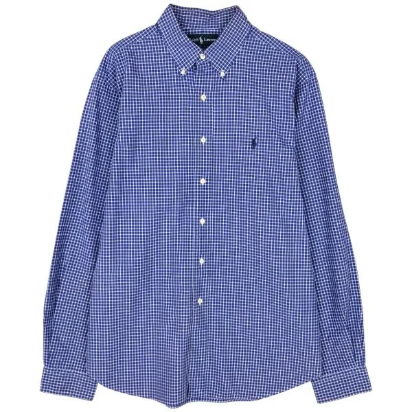 古着 ラルフローレン Ralph Lauren CLASSIC FIT 長袖 ボタンダウンチェックシャツ メンズXL相当 /eaa676535