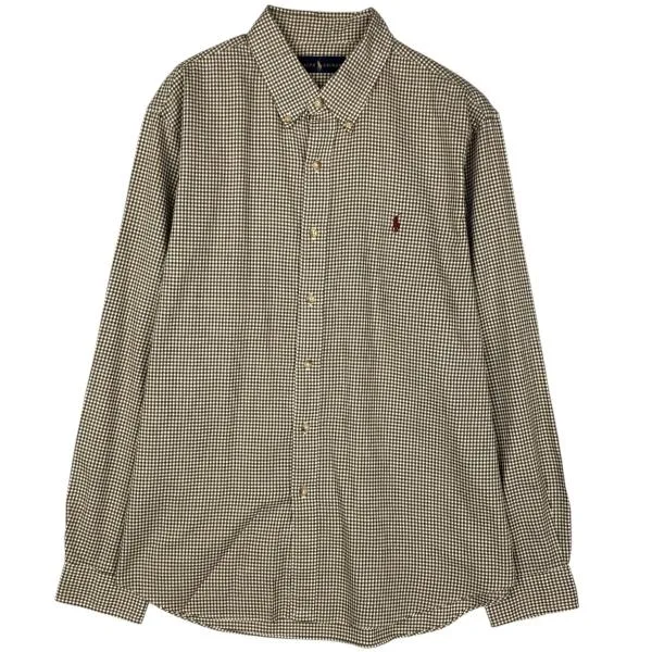 古着 ラルフローレン Ralph Lauren ギンガムチェック 長袖 ボタンダウンチェックシャツ メンズXL相当 /eaa676536
