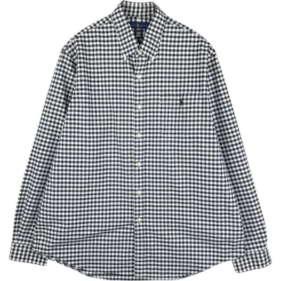 古着 ラルフローレン Ralph Lauren CLASSIC FIT ギンガムチェック 長袖 ボタンダウンチェックシャツ メンズXXL相当 /eaa676539