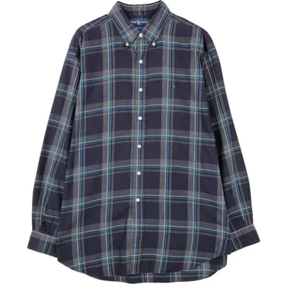 古着 ラルフローレン Ralph Lauren BLAKE 長袖 ボタンダウンチェックシャツ メンズL相当 /eaa676554