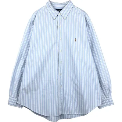 古着 ラルフローレン Ralph Lauren CLASSIC FIT 長袖 ボタンダウンストライプシャツ メンズXL相当 /eaa676561