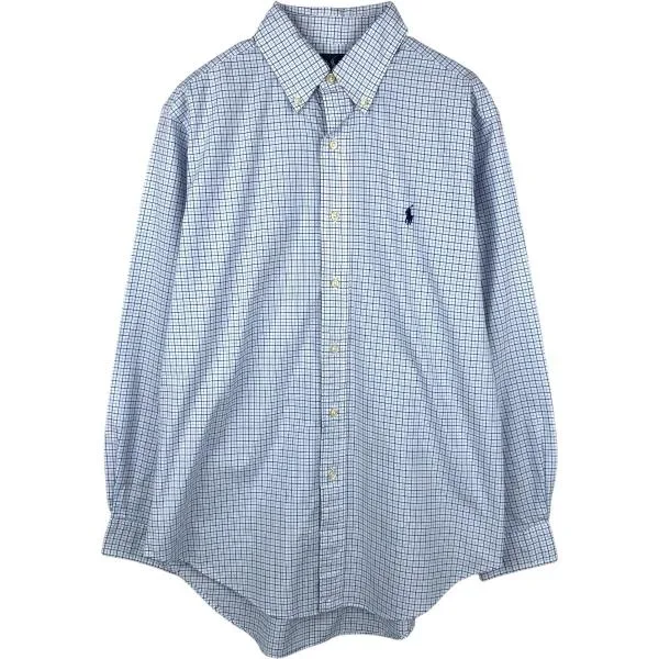 古着 ラルフローレン Ralph Lauren CLASSIC FIT 長袖 ボタンダウンチェックシャツ メンズM相当 /eaa676564