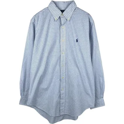 古着 ラルフローレン Ralph Lauren CLASSIC FIT 長袖 ボタンダウンチェックシャツ メンズM相当 /eaa676564