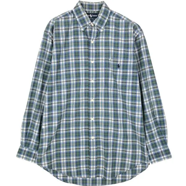 古着 ラルフローレン Ralph Lauren BLAIRE 長袖 ボタンダウンチェックシャツ メンズS相当 /eaa676583
