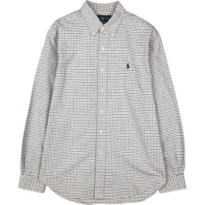 古着 ラルフローレン Ralph Lauren CLASSIC FIT 長袖 ボタンダウンチェックシャツ メンズL相当 /eaa676586